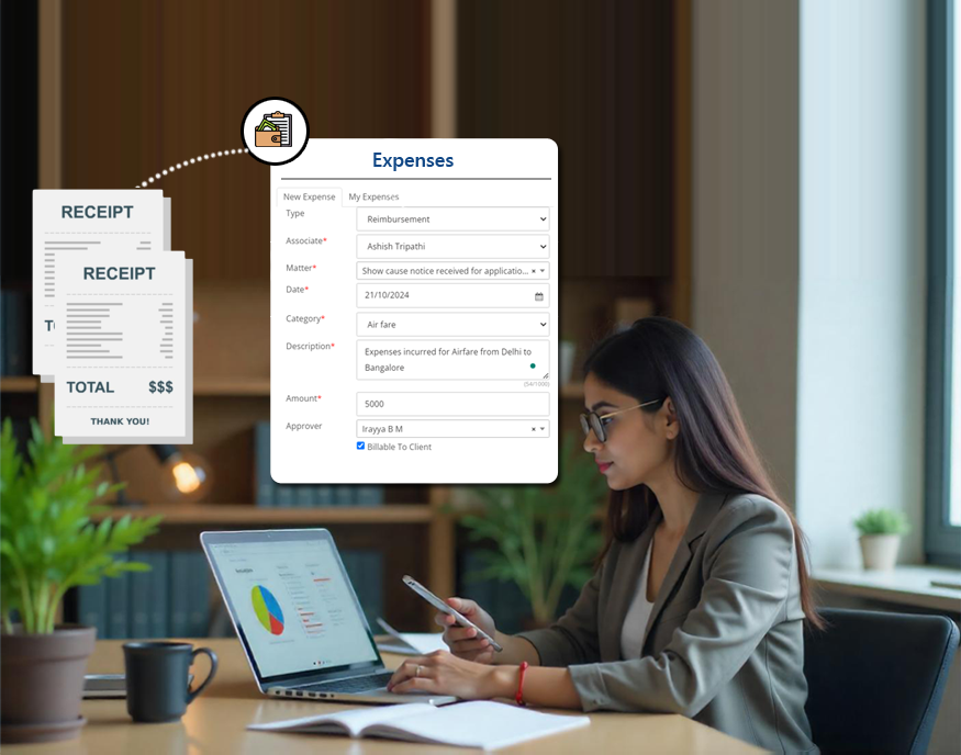 <span style="position:absolute; top:0px; left:0; right:0; text-align:center; font-weight:600; color:white; background-color:rgba(0, 0, 0, 0.6); border:1px solid #7f7f7f; padding:10px;text-shadow: 0 1px 0 rgba(0, 0, 0, 1);">Simplified Expense Management</span>